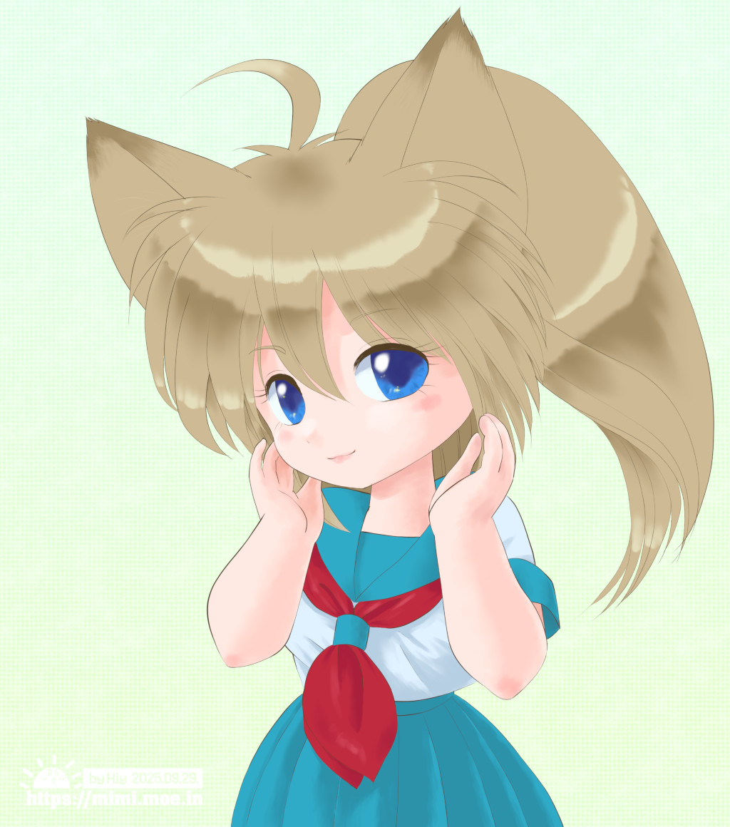 セーラー服のねこみみ