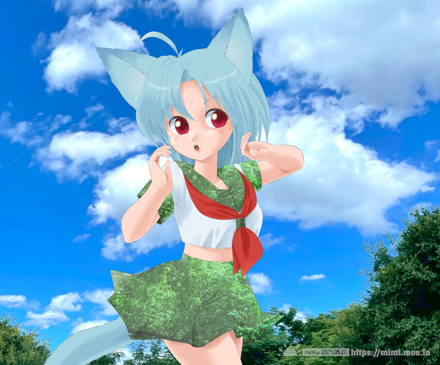 セーラー服のねこみみ