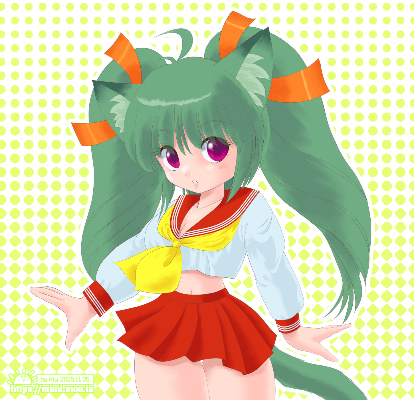 セーラー服のねこみみ