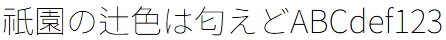 Noto Sans JP Thin